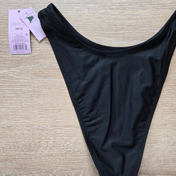 Wild Fable Womens Mid Rise Super Cheeky Bikini Bottom Black Small New With Tags - Picture 14 of 16